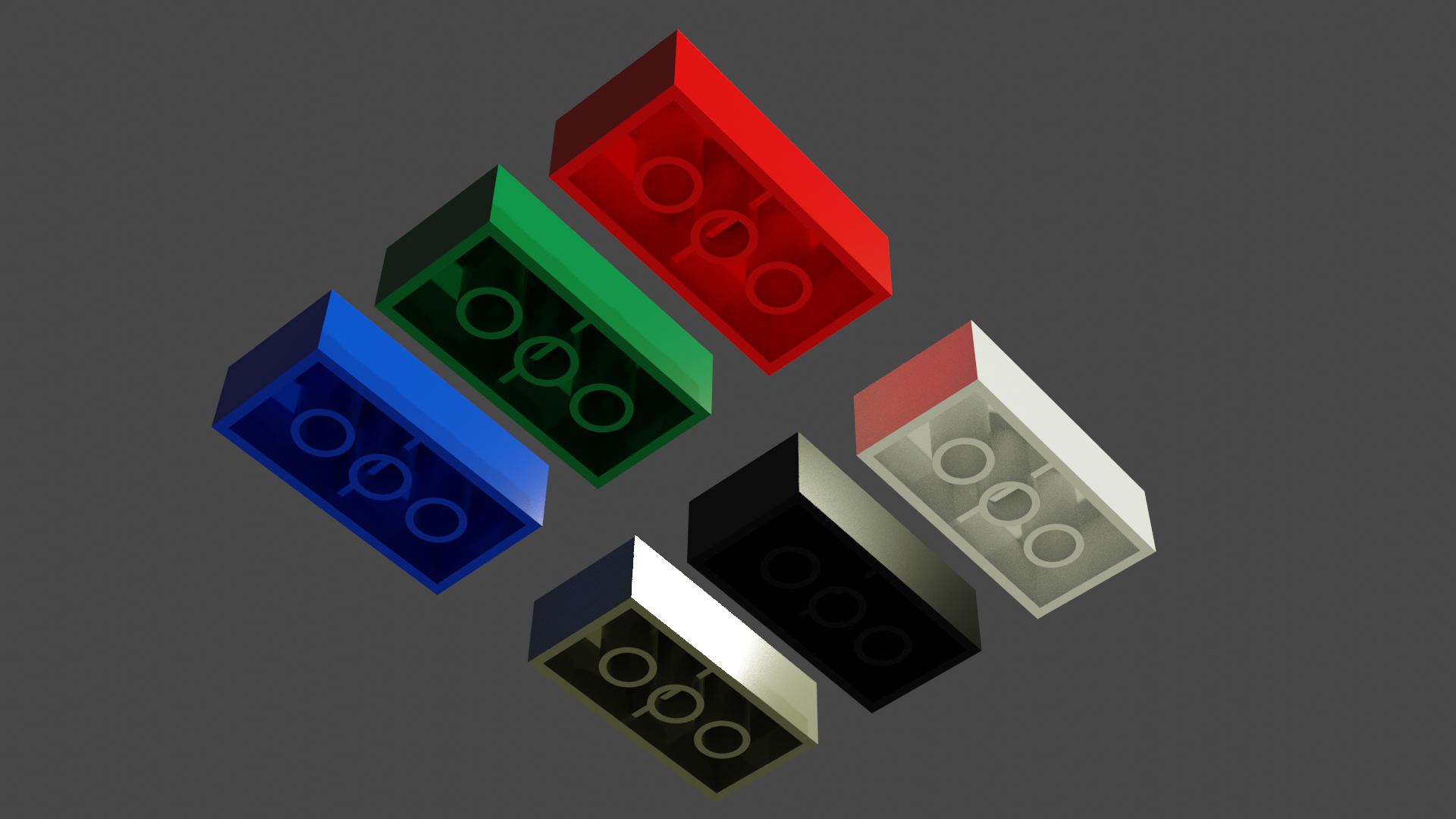 blender - lego 2x4 bricks