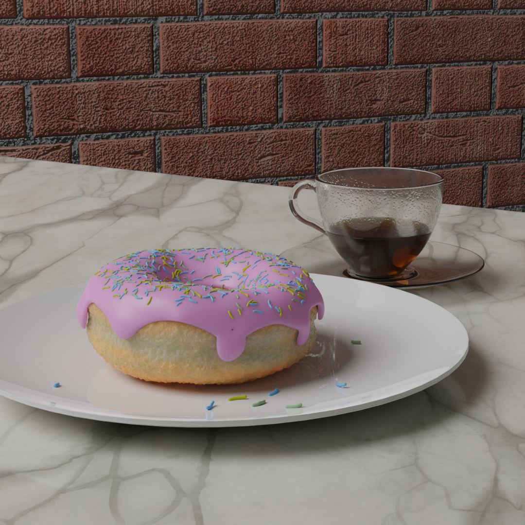 blender - coffee and donut