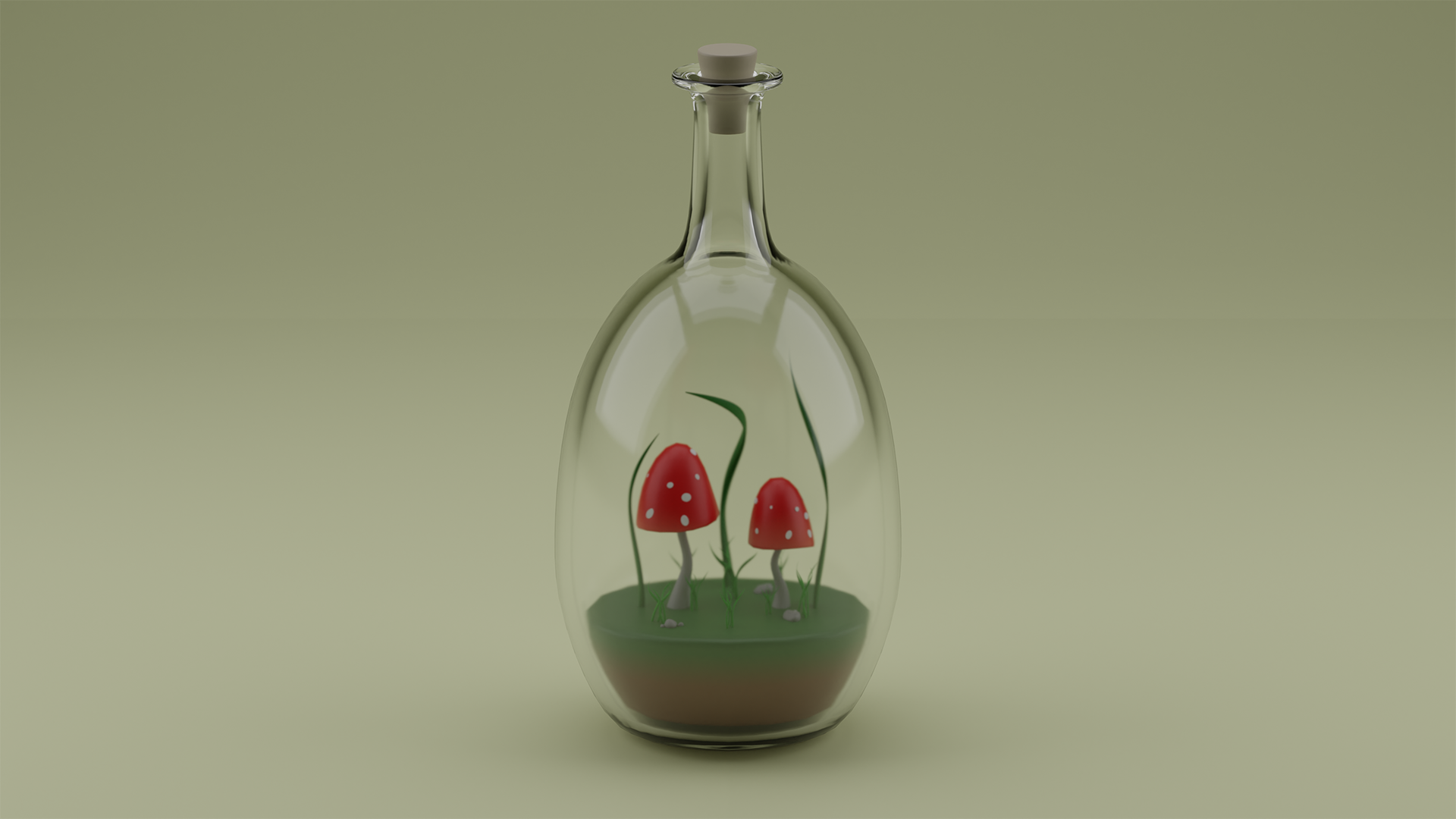 blender - Mushrooms in a Bottle