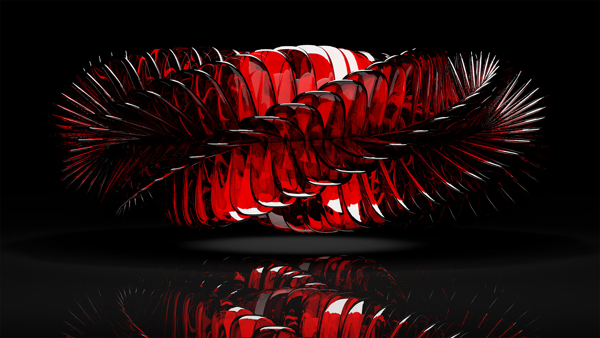blender - Red Glass Alien - Geometry Nodes