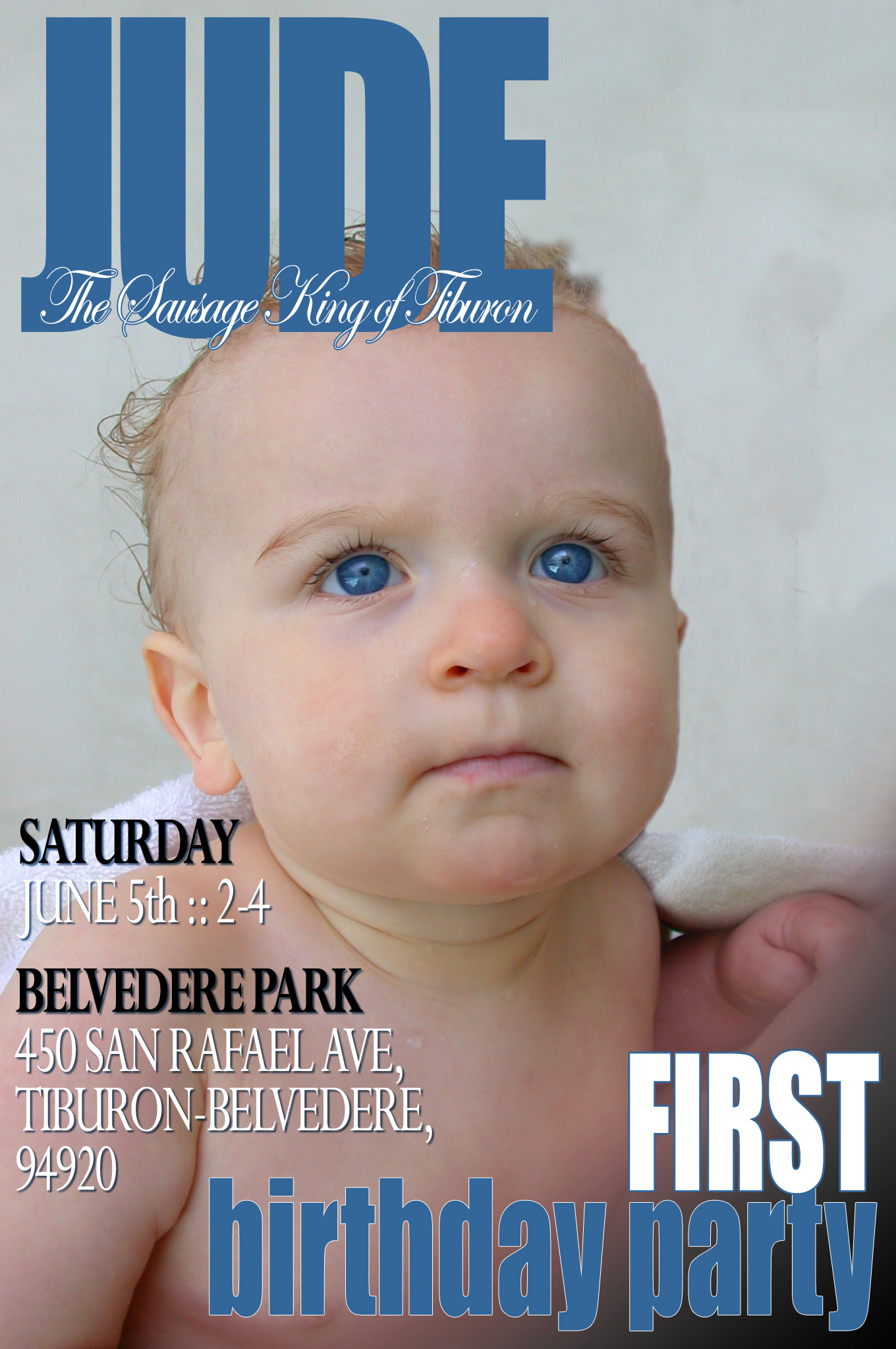 1st birthday party flyer