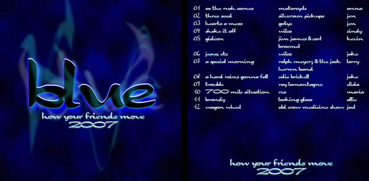 liner notes - how your friends move 2007 - blue