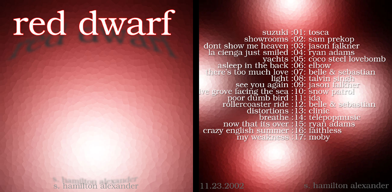 liner notes - red dwarf