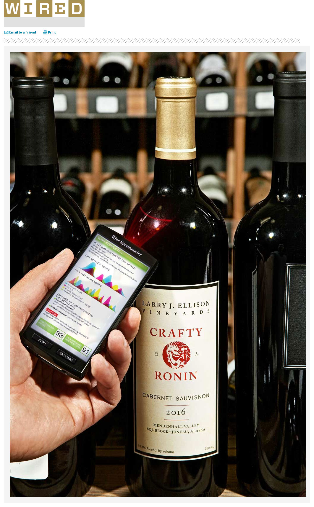FOUND, Articles from the Future June 2008: Concept: Wine Spectrometer